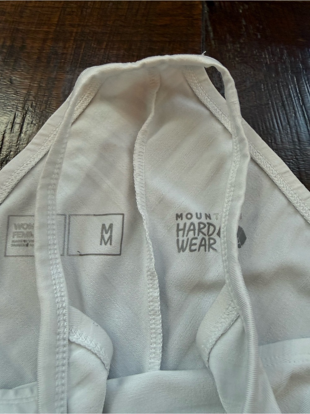 White High-Neck Racerback Tank Top - Picture 3 of 3